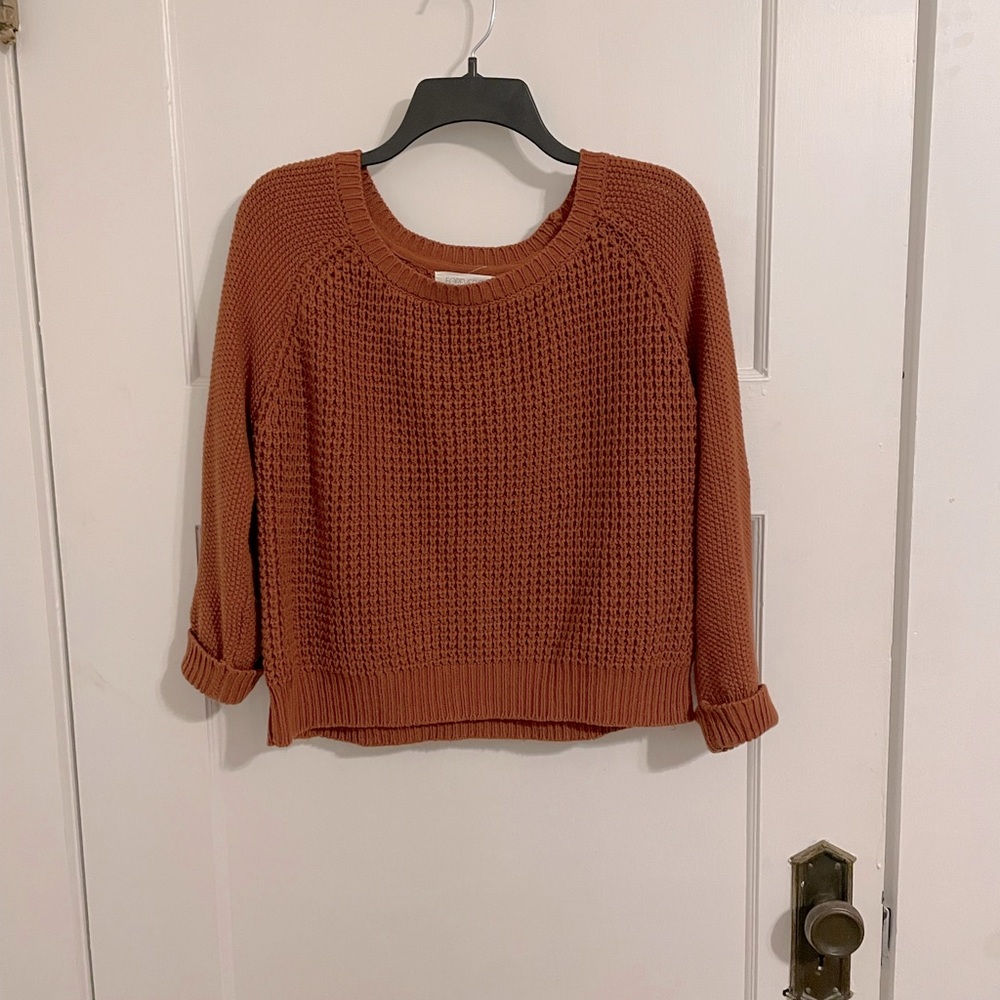 Rust/Orange 3/4 Sleeve Sweater